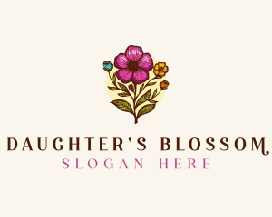 Flower  Bloom Bouquet Floristry logo design