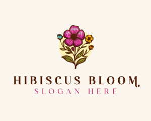 Flower  Bloom Bouquet Floristry logo design