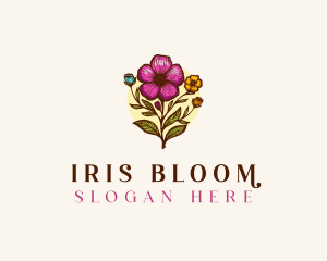 Flower  Bloom Bouquet Floristry logo design