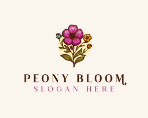 Flower  Bloom Bouquet Floristry logo design