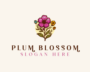 Flower  Bloom Bouquet Floristry logo design