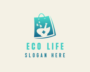 Eco Wellness Shopping  logo design