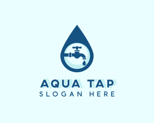 Water Droplet Faucet logo design