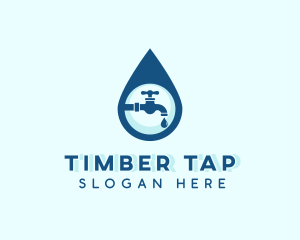 Water Droplet Faucet logo design