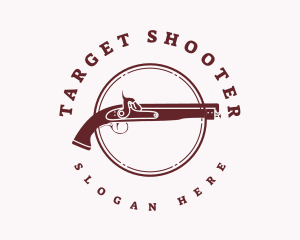 Minimalist Gun Emblem logo