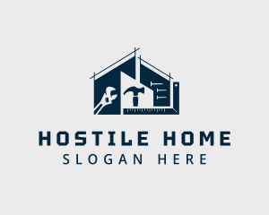 Home Construction Tools logo design