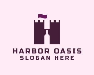 Wine Castle Letter H logo design