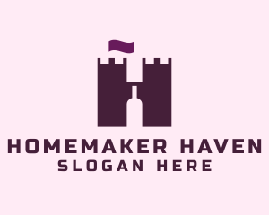 Wine Castle Letter H logo design