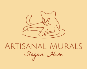 Cat Kitten Monoline  logo design