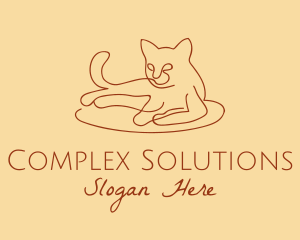 Cat Kitten Monoline  logo design