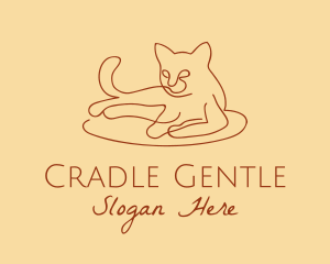 Cat Kitten Monoline  logo design