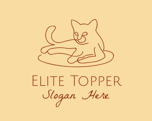 Cat Kitten Monoline  logo design