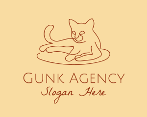 Cat Kitten Monoline  logo design