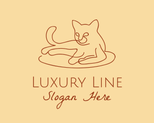 Cat Kitten Monoline  logo design