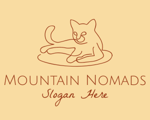 Cat Kitten Monoline  logo design