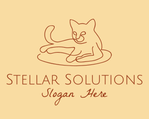 Cat Kitten Monoline  logo design