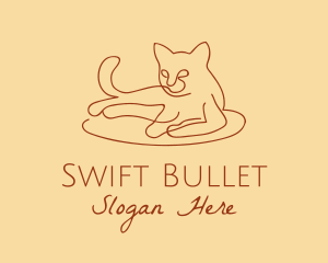 Cat Kitten Monoline  logo design