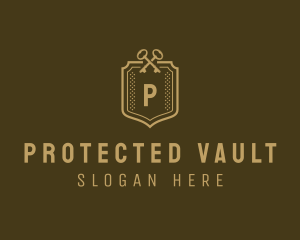 Insurance Key Shield logo design