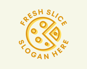 Cheese Slice Anaglyph logo design