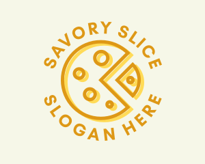 Cheese Slice Anaglyph logo design