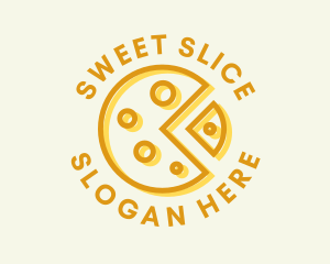 Cheese Slice Anaglyph logo design