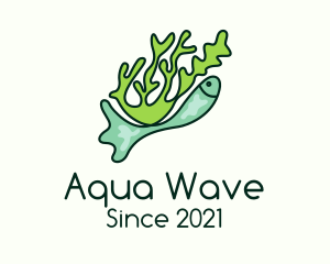 Seaweed Underwater Fish logo