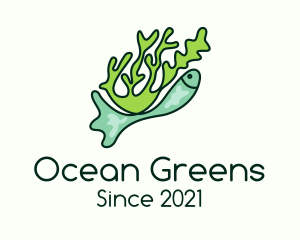 Seaweed Underwater Fish logo