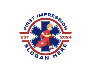 Paramedic Emergency Healthcare logo design