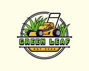 Lawn Mower Gardener logo design