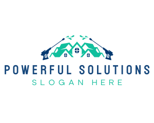 Roof Power Washing Tool logo design