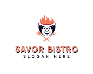 Pork Barbecue Gastropub logo design