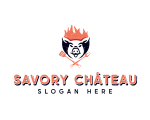 Pork Barbecue Gastropub logo design