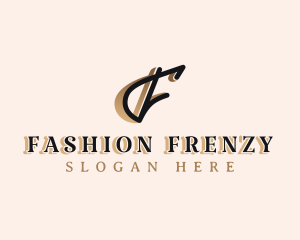 Fashion Boutique Calligraphy Letter F logo design