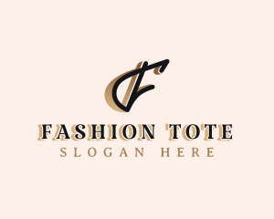 Fashion Boutique Calligraphy Letter F logo design