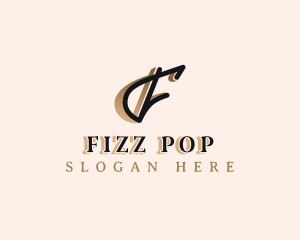 Fashion Boutique Calligraphy Letter F logo design