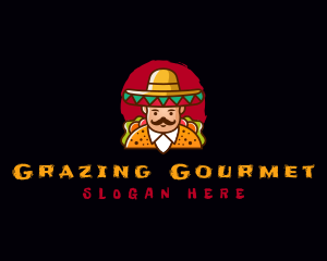 Tacos Gourmet Mexican logo design