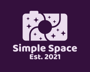 Purple Space Camera logo design