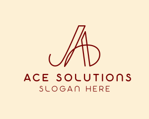 Elegant Fashion Boutique Letter A logo design