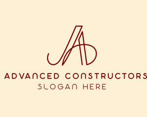 Elegant Fashion Boutique Letter A logo design