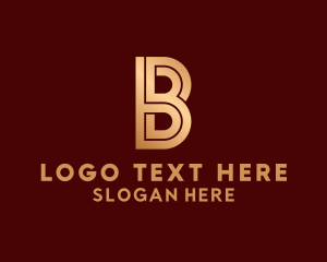 Modern Elegant Letter B logo design