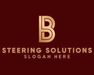 Modern Elegant Letter B logo design