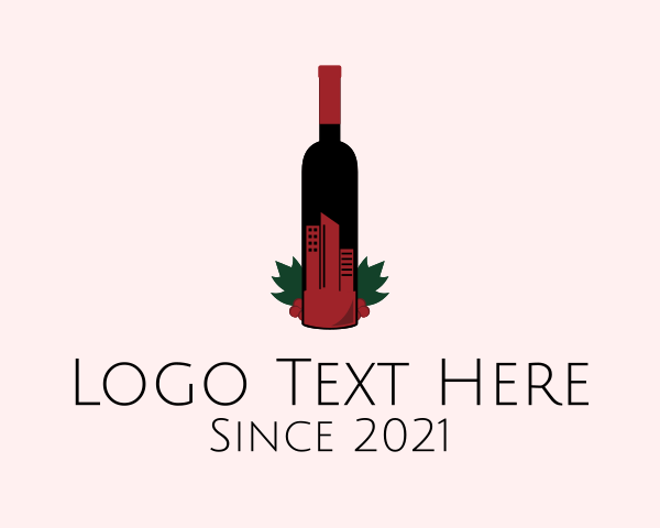 Wine Bottle logo example 3