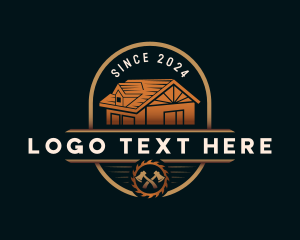 Cabin Roofing Contractor Logo