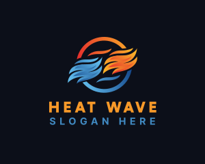 Cold Cooling Heat logo design