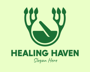 Green Herbal Healing logo design