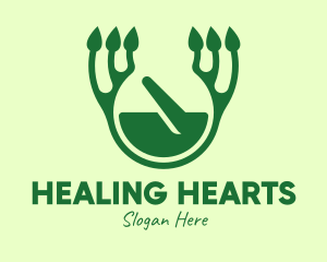 Green Herbal Healing logo design