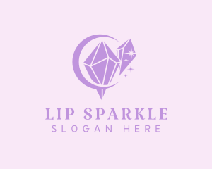 Sparkling Moon Gem  logo design