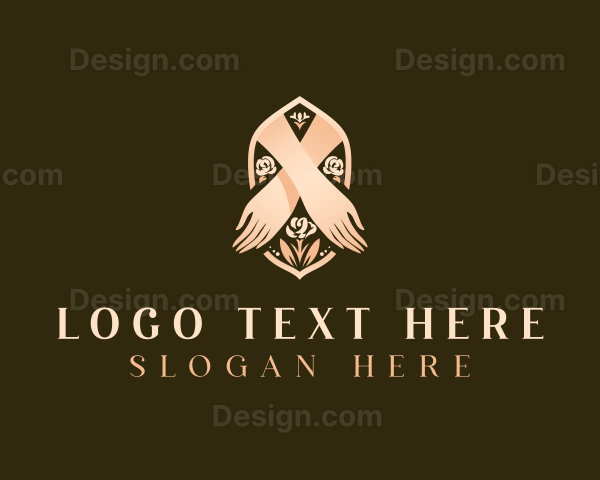 Elegant Floral Hands Logo