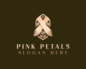 Elegant Floral Hands logo design