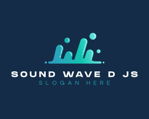 Bubble Wave Sound  logo design